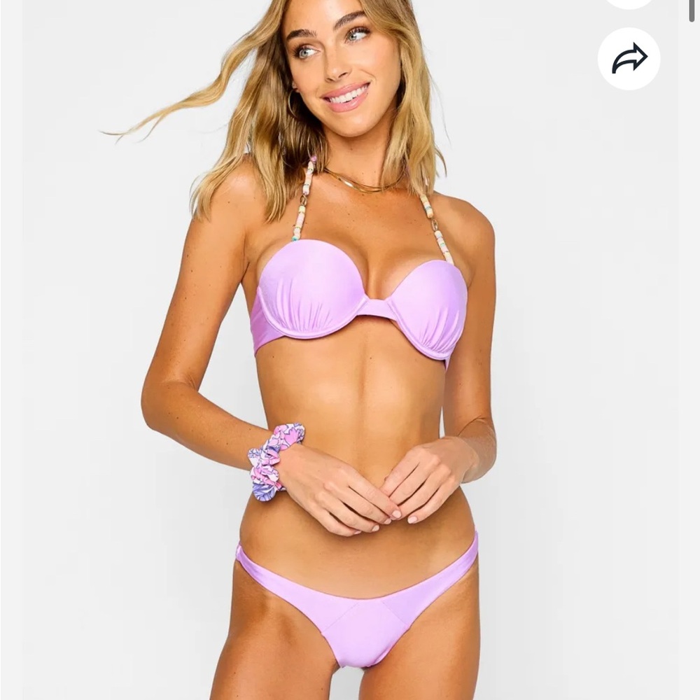 Beach Bunny Lavender Cheeky Bikini Bottom - Small - New NWT
